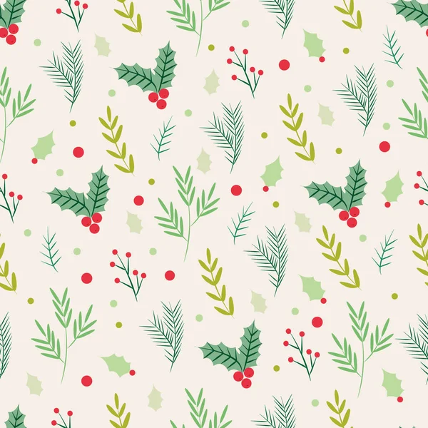 Weihnachten nahtlose Muster. Hintergrund der Feiertage — Stockvektor