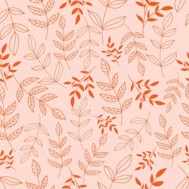 Pembe güllü modern botanik desenli. Çiçek arka planı