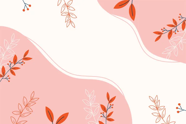 Современный Ботанический Дизайн Фона Розовых Цветах Пространством Text Floral Шаблон — стоковый вектор