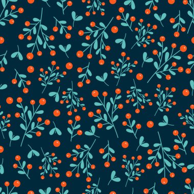 Koyu arka planda, çam ağacıyla kusursuz bir Noel deseni. Tatil geçmişi..