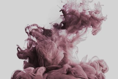 Soyut grunge gri arka planda karamsar mürekkep damlası