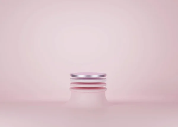 Mockup Visualizzazione Del Podio Rosa Pastello Con Sfondo Spazio Copia — Foto Stock