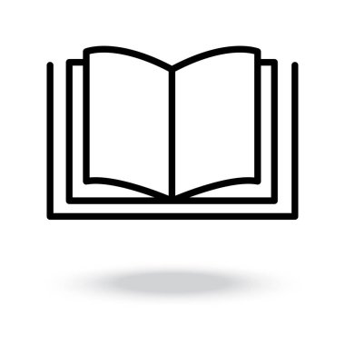 kitap simgesi vektörü. Belge simgesi vektörü.