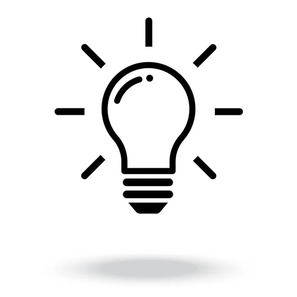 Light Bulb Line Icon Vector — Stock Vector