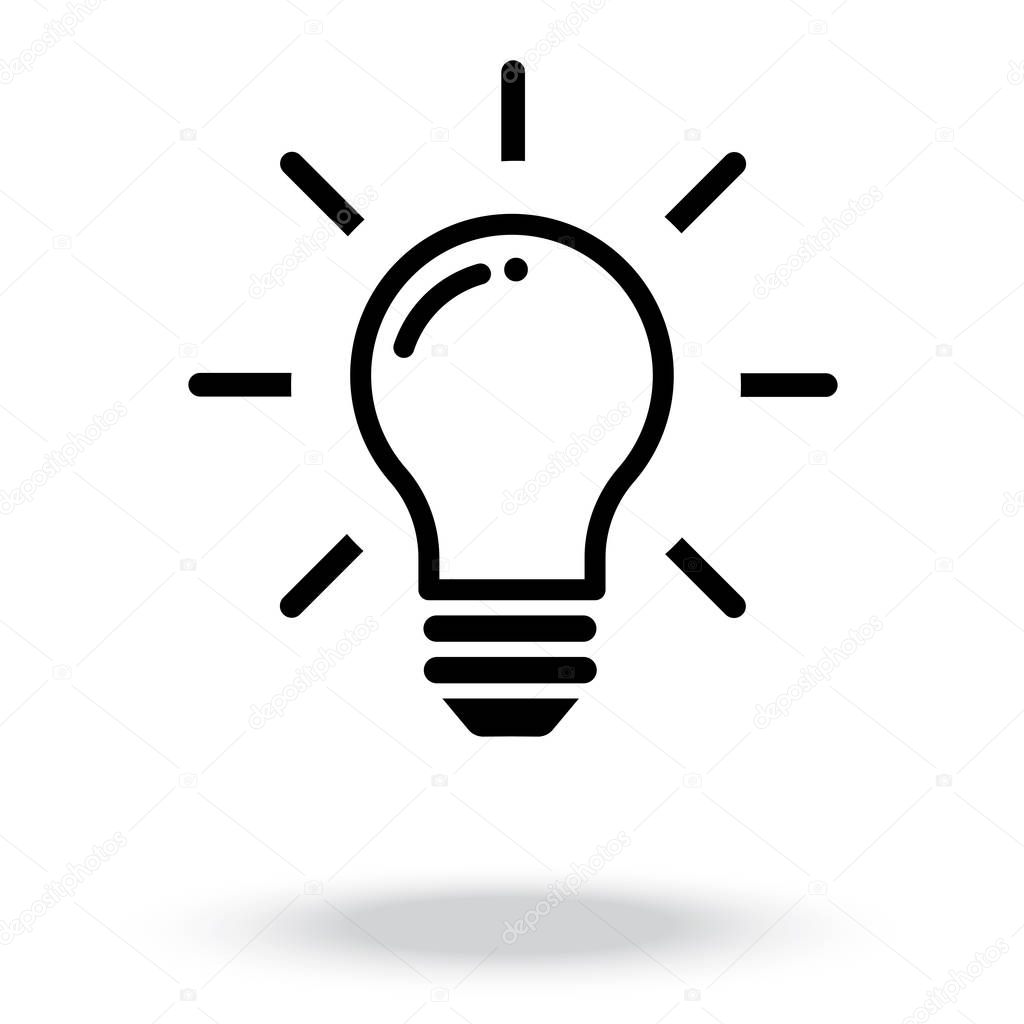 Light Bulb line icon vector