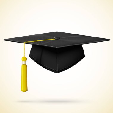 Gerçekçi mezuniyet kap altın bob ile