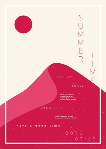 Vektor minimalistisches Poster mit typografischem Design — Stockvektor