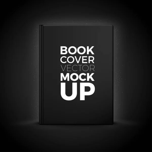 Vector 3d realistic book cover isolated on black — Stock Vector