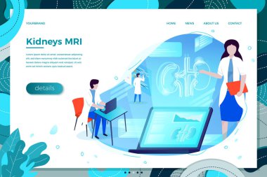 Vektör illüstrasyon-böbrek sağlığı hologramı yardım