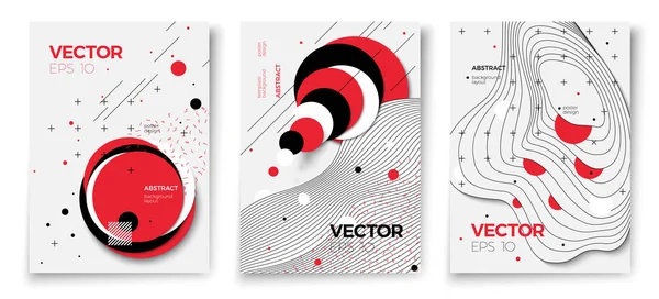 Vector novo estilo memphis modelos de cartaz modernos — Vetor de Stock