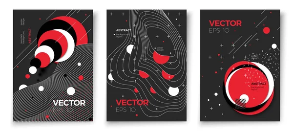 Шаблоны: Векторные плакаты в стиле Мемфиса — стоковый вектор