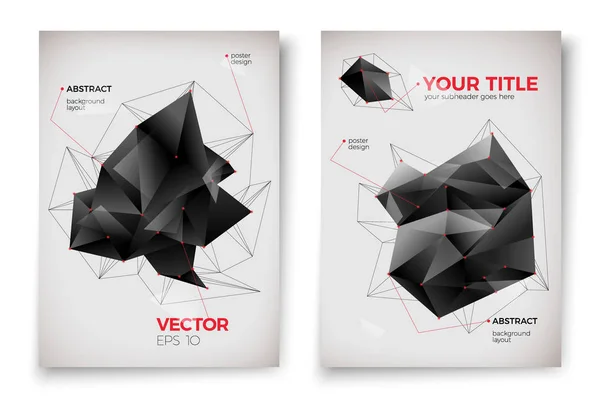 Vector abstract poster sjablonen, witte achtergrond — Stockvector
