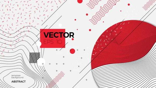 Plantilla de fondo abstracto estilo Vector memphis — Vector de stock