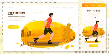 Vektör çapraz platform illüstrasyon pateni