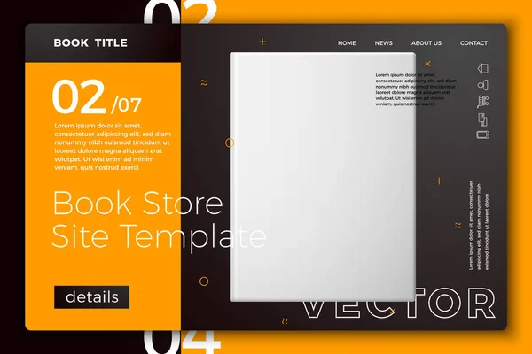 Vector wit boek geïsoleerd op lichte moderne site — Stockvector