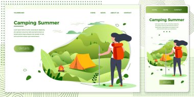 Vektör çapraz platform illüstrasyon turist kız