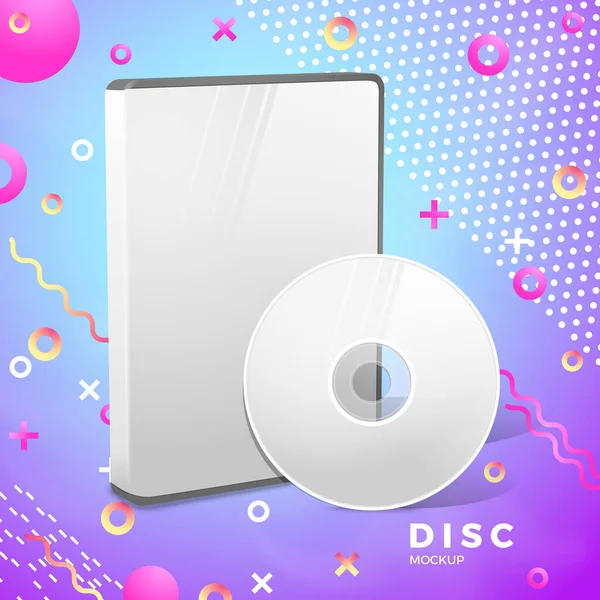 Vector real disk, Box momoup stract banner — 스톡 벡터
