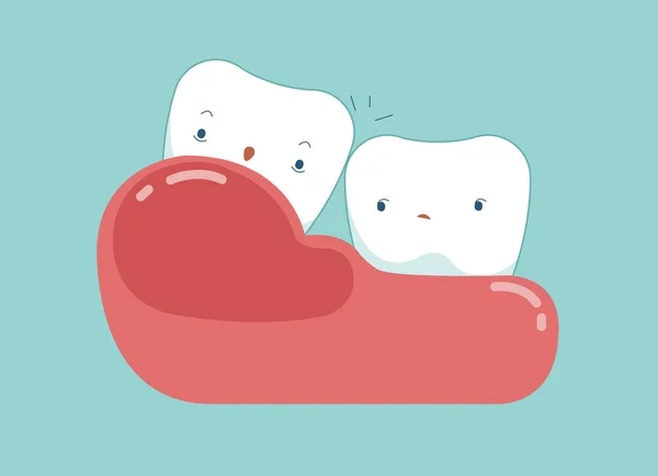 Att Skämda Tanden Tänderna Och Tand Begreppet Dental — Stock vektor