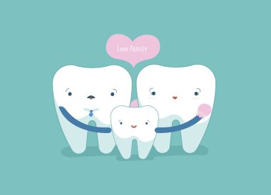 Ailesinin diş, diş ve diş kavram seviyorum.