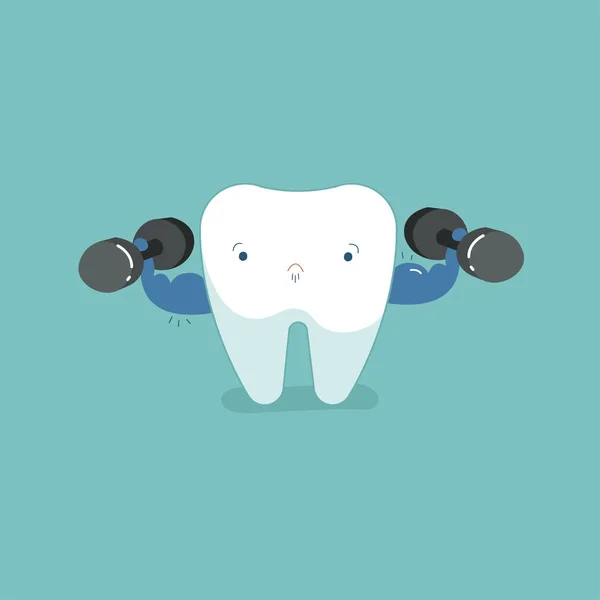 Diş Egzersiz Için Iyi Sağlıklı Diş — Stok Vektör