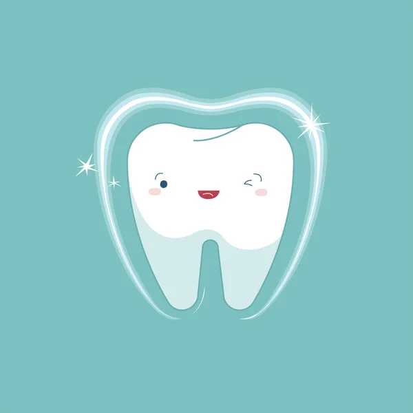 Wybielanie zębów w stomatologii, koncepcja kreskówek. — Wektor stockowy