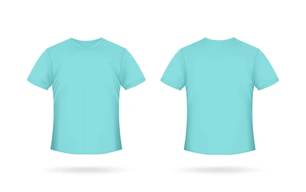 Camiseta Frontal Trasera Maqueta Vector — Vector de stock
