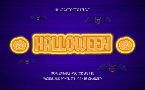 Halloween Bewerkbare Tekst Effect Template — Stockvector