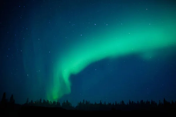 Aurora Boreale Come Fenomeno Magico Del Cielo Del Nord Alaska — Foto Stock