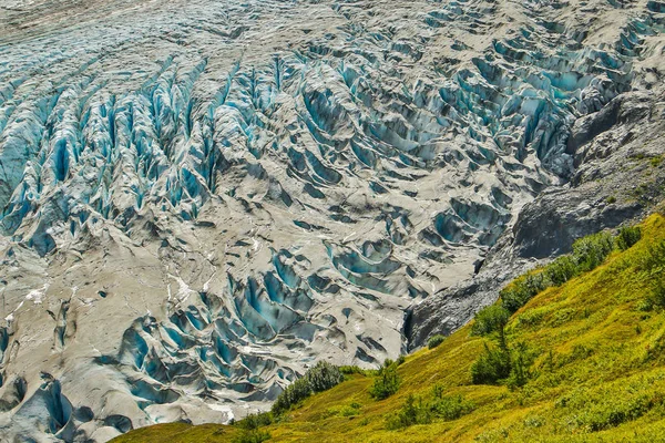 Nærbillede af Exit gletsjer i Kenai Fjords nationalpark, Alaska - Stock-foto