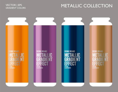 Metalik eğim. Metal krom dokusu. Paket maketleri. Ekran, mobil, afiş, etiket, etiket, paketleme, yazdırma için kademeli arkaplan şablonu. Paketleme modeli. Kozmetik şişe şekli.