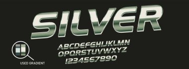 Metalik eğimli yazı tipi. Metal eğimli. Gümüş mesaj. Altın yüzey. Krom etkisi. Metalik harfler. Alfabe harfi. Vektör ayarlandı. Parlayan yazı tipi efekti. Çelik harfleri ayarla. Kalın yazı tipi alfabesi. 