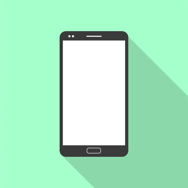 Smartphone Icoon Een Platte Design Stijl Met Een Gekleurde Achtergrond — Stockvector