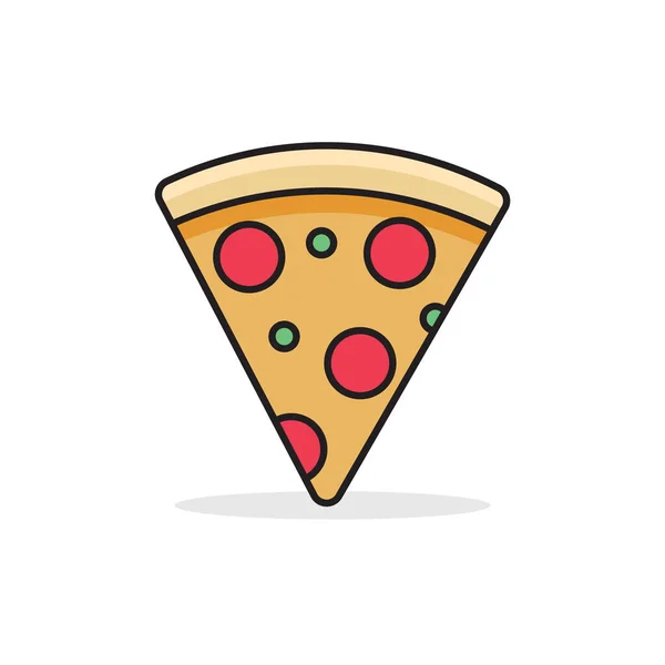 Піца Векторна Іконка Графічний Дизайн Ілюстрація — стоковий вектор