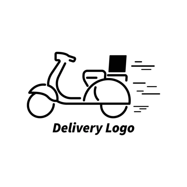 Livraison Courrier Logo Moto Modèle Vectoriel Icône Symbole — Image vectorielle