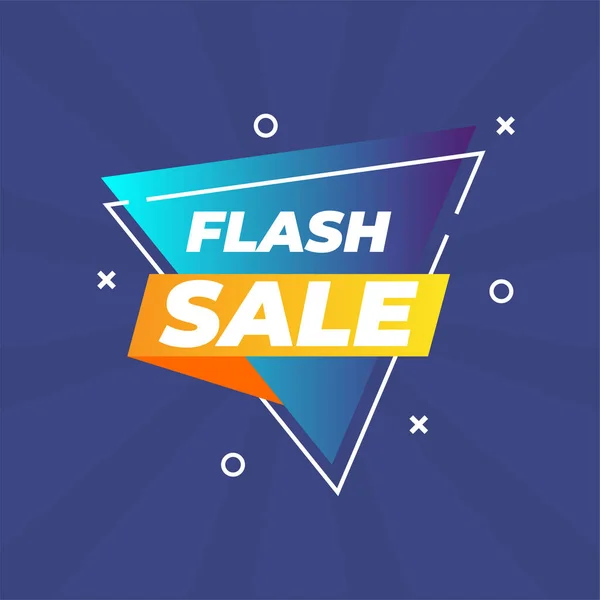 Flash Sale Banner Abstrakte Gradienten Elemente Mit Marine Hintergrund — Stockvektor