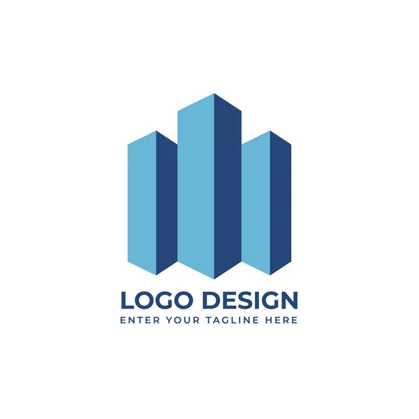 Empresa Constructora Logotipos Logo Vector Para Negocio — Archivo Imágenes Vectoriales