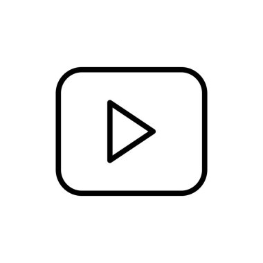 Video oynatıcı satırı simgesi. Vektör illüstrasyonu