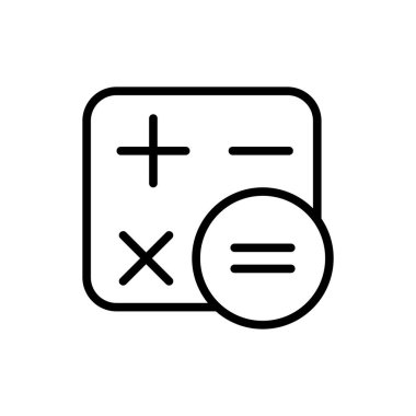 Çizgi simgesini hesapla. Vektör illüstrasyonu