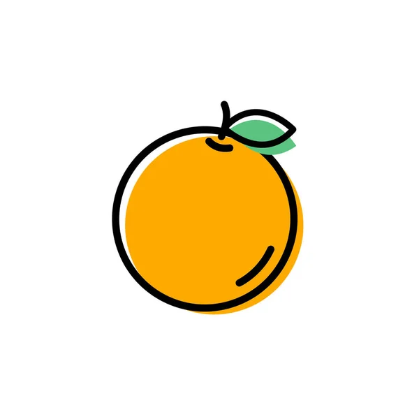 Icono Naranja Vector Plano Diseño Ilustración — Archivo Imágenes Vectoriales