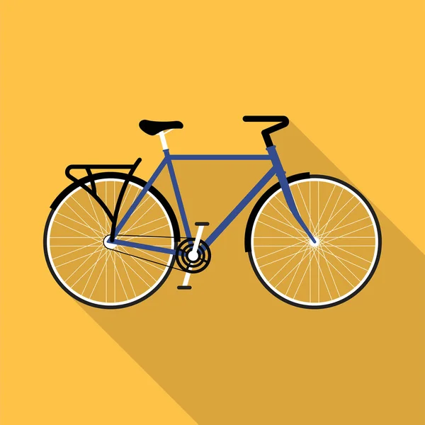 Ποδήλατο Επίπεδη Σχεδίαση Έννοια Φόντο Σκιά Διάνυσμα — Διανυσματικό Αρχείο