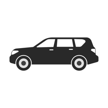 Siyah renkli araba vektör simgesi