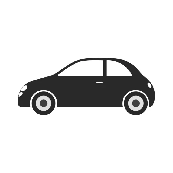 Icono Vector Coche Con Color Negro — Vector de stock