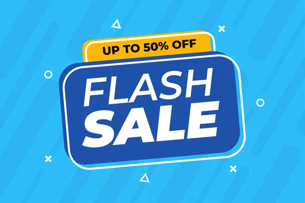 Flash Sale Banner Online Shopping Векторный Шаблон — стоковый вектор