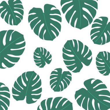 Canavar yaprağı arkaplan vektör illüstrasyonu