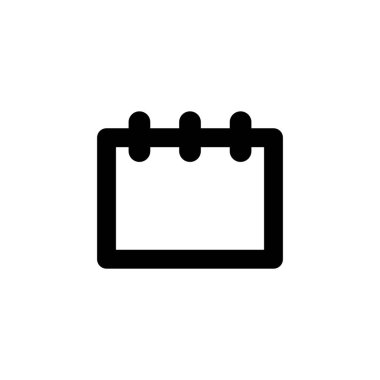 Siyah vektörde takvim simgesi