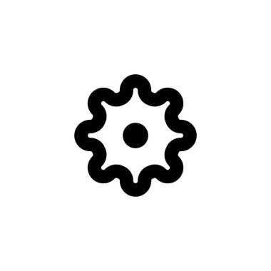 Siyah çizgi ve beyaz arkaplan ile simge vektörü ayarlanıyor