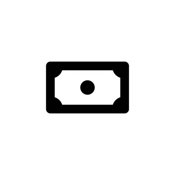 Vektor Ikony Peněz Černou Čárou Bílým Pozadím — Stockový vektor