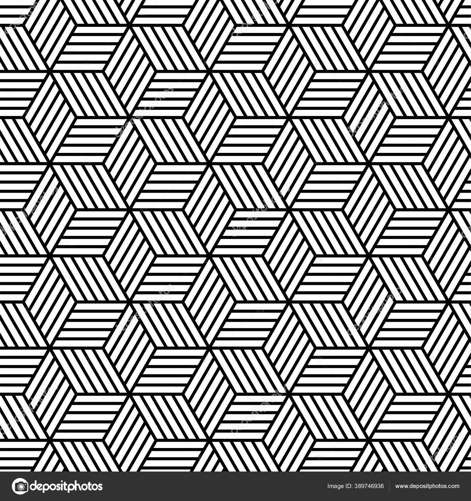 Hexagon Geometric Pattern Vector Art Stock Vector by ©alexhariyandi