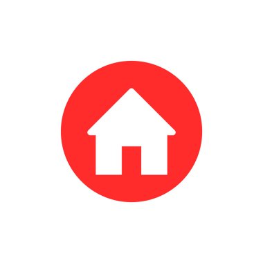 Beyaz arkaplanda ev simgesi vektörü