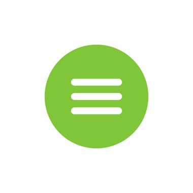  Beyaz arkaplanda üç satır simgesi vektörü